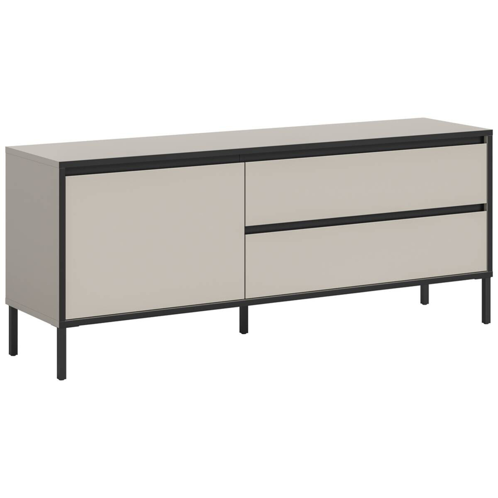 xonox.home Lowboard Tron Kaschmirgrau Nachbildung schwarz B/H/T: ca. 150x62x38 cm