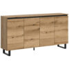 xonox.home Sideboard Tomasa Evoke Oak Nachbildung schwarz B/H/T: ca. 160x84x36 cm