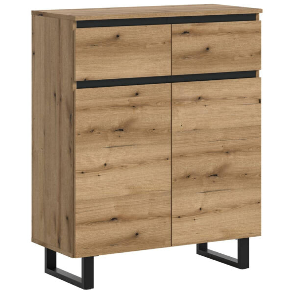 xonox.home Kommode Tomasa Evoke Oak Nachbildung schwarz B/H/T: ca. 80x99x36 cm