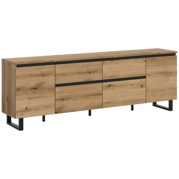 xonox.home Lowboard Tomasa Evoke Oak Nachbildung schwarz B/H/T: ca. 188x65x36 cm xonox.home Lowboard Tomasa Evoke Oak Nachbildung schwarz B/H/T: ca. 188x65x36 cm