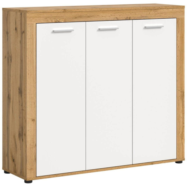 xonox.home Schuhschrank JAM Eiche Wotan Nachbildung weiß B/H/T: ca. 120x108x37 cm