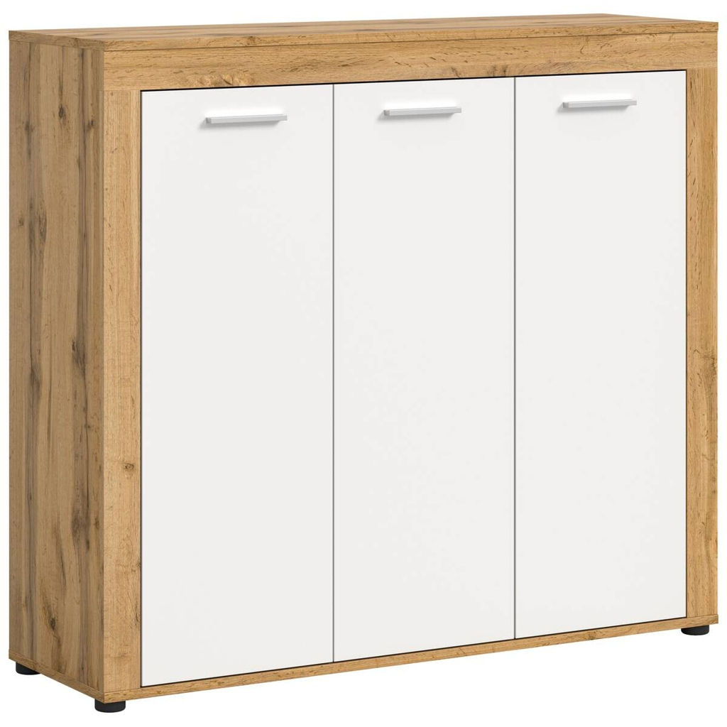 xonox.home Schuhschrank JAM Eiche Wotan Nachbildung weiß B/H/T: ca. 120x108x37 cm