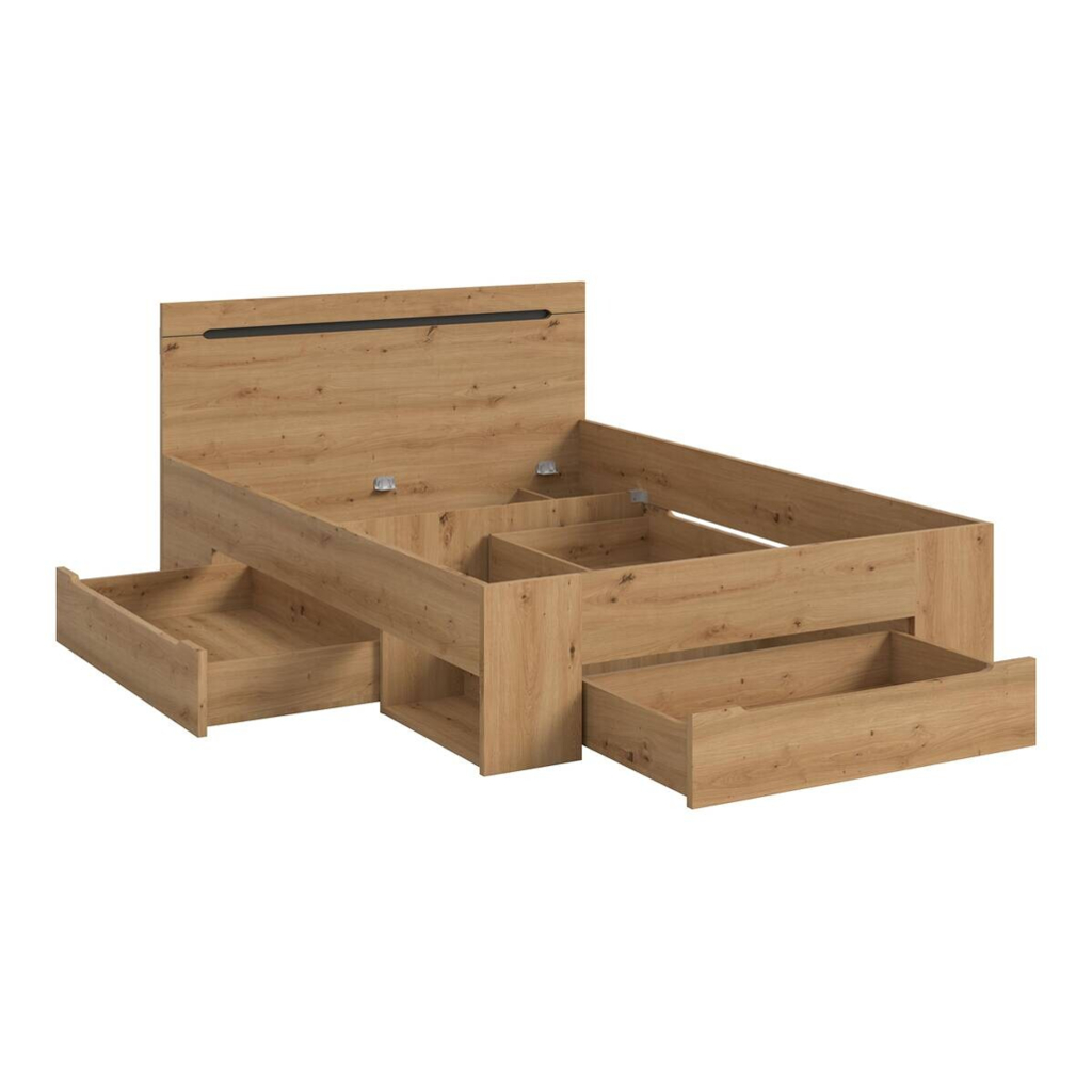 xonox.home Bett CANU basaltgrau Artisan Nachbildung