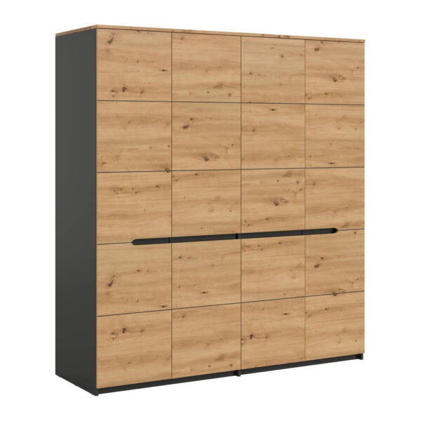 xonox.home Kleiderschrank CANU basaltgrau Artisan Nachbildung B/H/T: ca. 180x198x59 cm
