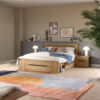 xonox.home Schlafzimmer CANU, Set basaltgrau Artisan Nachbildung B/H/T: ca. 244x87x205 cm