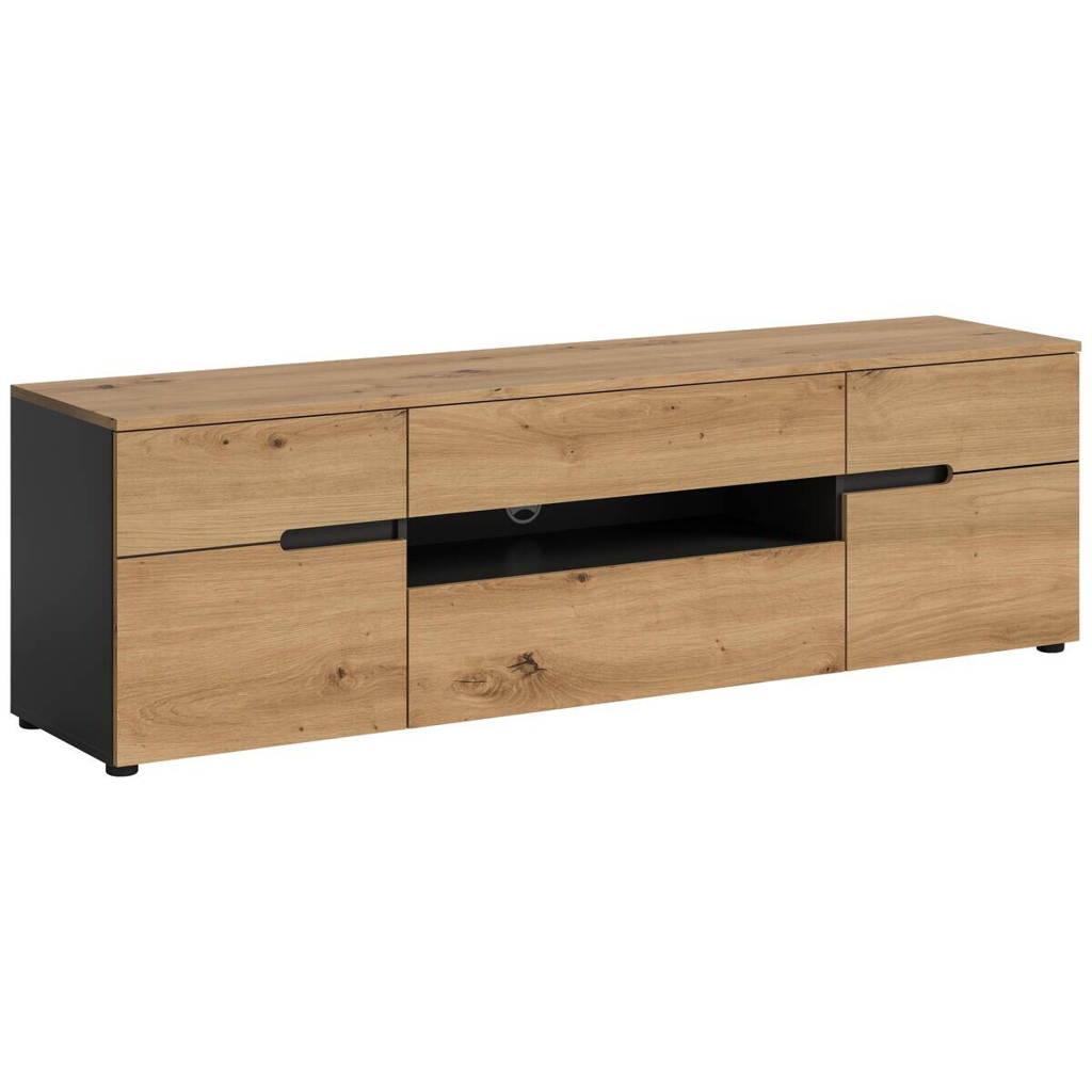 xonox.home TV-Lowboard Canu basaltgrau Nachbildung Artisan Oak Nachbildung B/H/T: ca. 55x184x44 cm