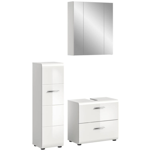 Badezimmer-Set Ice
weiß weiß Hochglanz B/H/T: ca. 105x185x30 cm