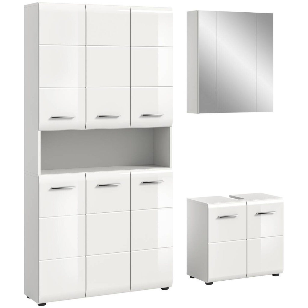 Badezimmer-Set Ice
weiß weiß Hochglanz B/H/T: ca. 165x185x30 cm