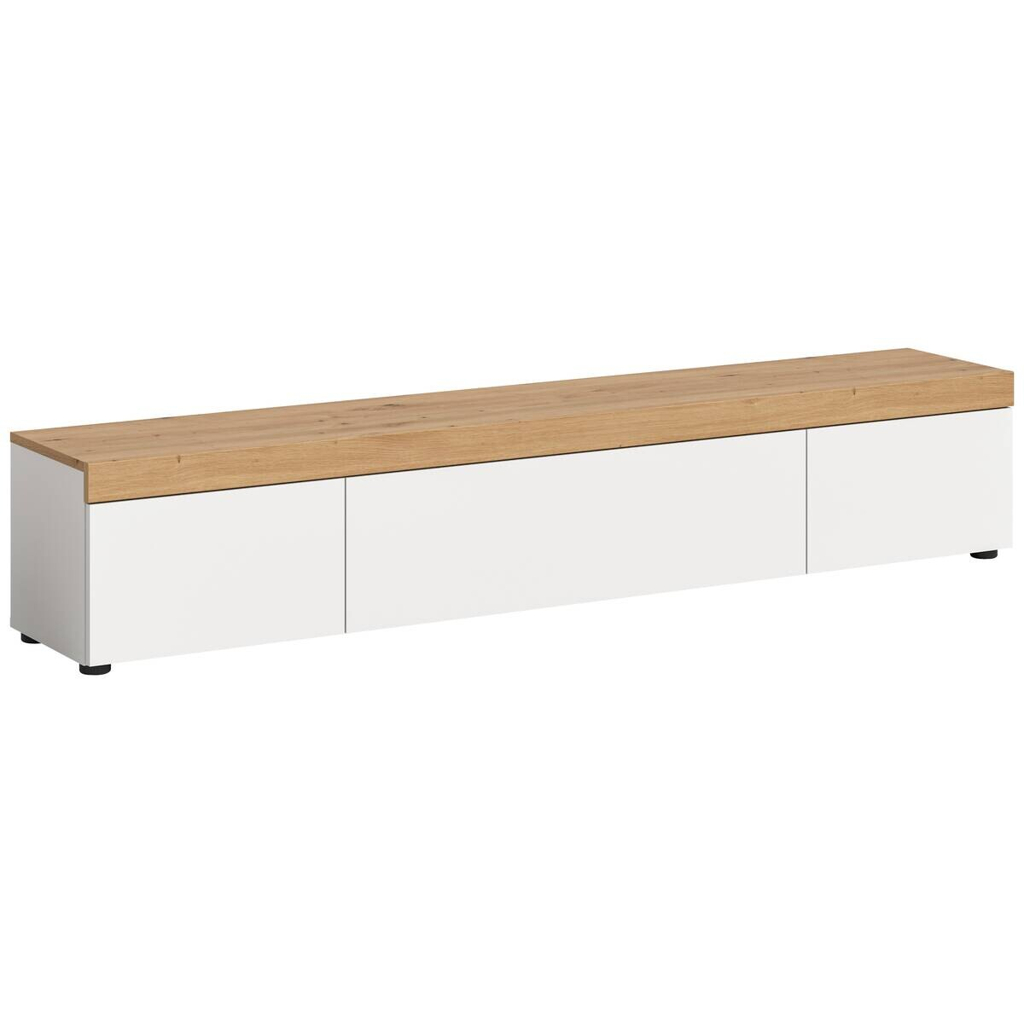 xonox.home Lowboard RUDA Artisan Oak Nachbildung weiß B/H/T: ca. 180x34x33 cm
