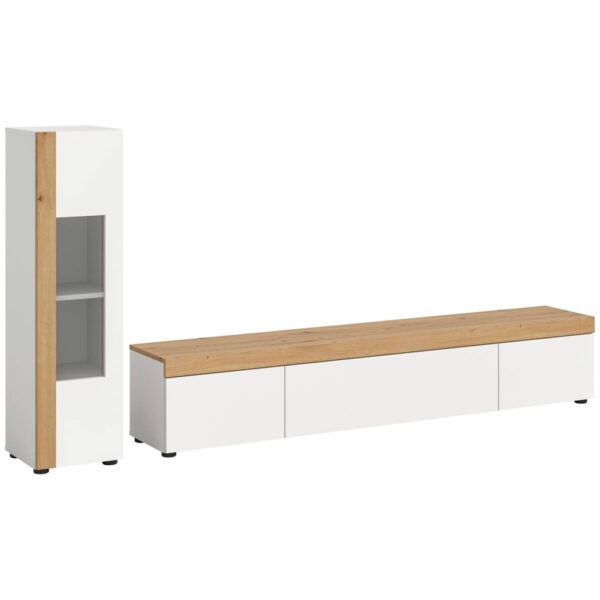 Wohnwand RUDA
Artisan Oak Nachbildung weiß B/H/T: ca. 225x34x33 cm