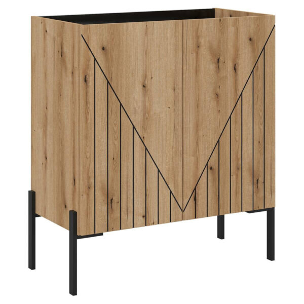 xonox.home Kommode Neo Evoke Oak Nachbildung schwarz B/H/T: ca. 80x91x40 cm