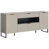 xonox.home Sideboard Noida Kaschmirgrau Nachbildung schwarz B/H/T: ca. 80x185x41 cm xonox.home Sideboard Noida Kaschmirgrau Nachbildung schwarz B/H/T: ca. 80x185x41 cm
