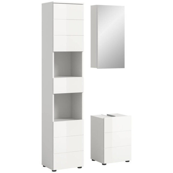 Badezimmer-Set VIRA
weiß weiß Hochglanz B/H/T: ca. 91x190x34 cm