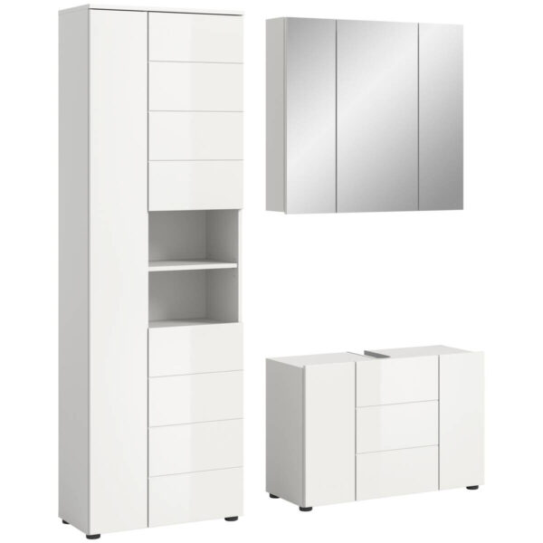 Badezimmer-Set VIRA
weiß weiß Hochglanz B/H/T: ca. 157x190x34 cm