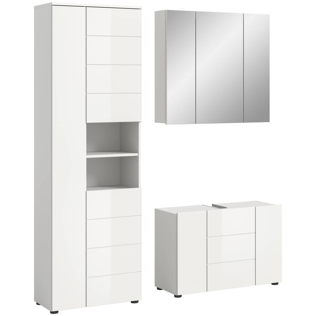 Badezimmer-Set VIRA
weiß weiß Hochglanz B/H/T: ca. 157x190x34 cm