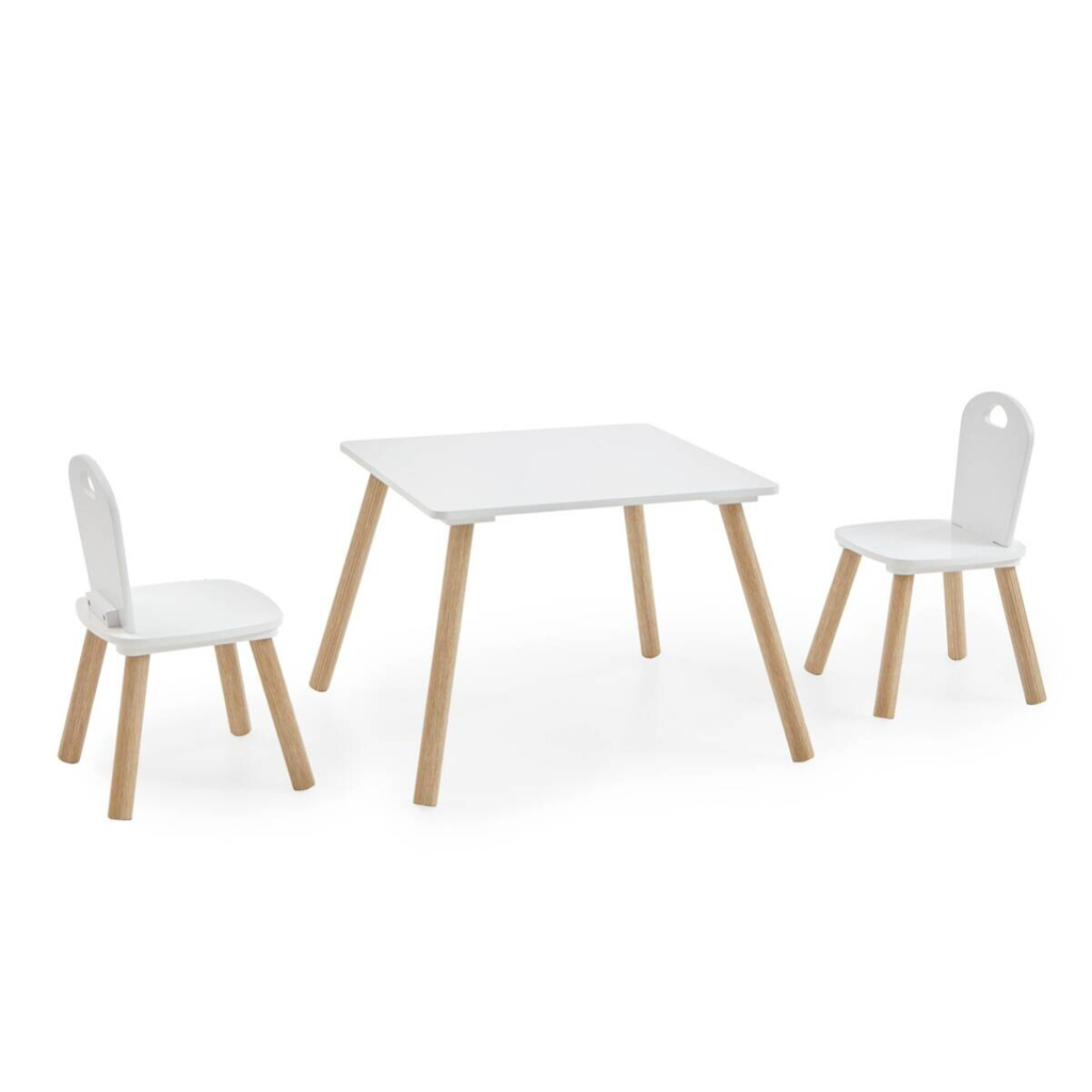 xonox.home Kindermöbel-Set 3er Set Pinie Nachbildung weiß B/H/T: ca. 55x43x55 cm