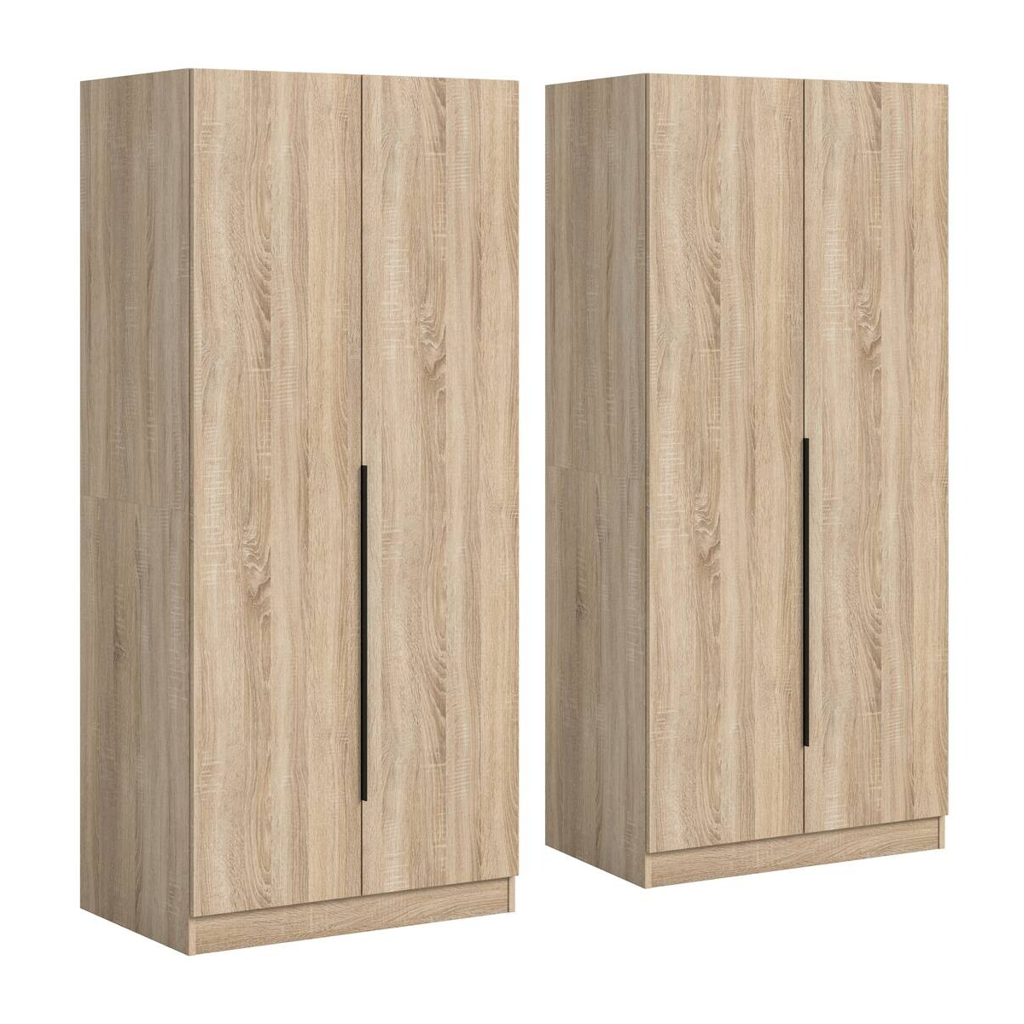 xonox.home Kleiderschrank KOPENHAGEN Eiche Sonoma Nachbildung B/H/T: ca. 160x181x52 cm