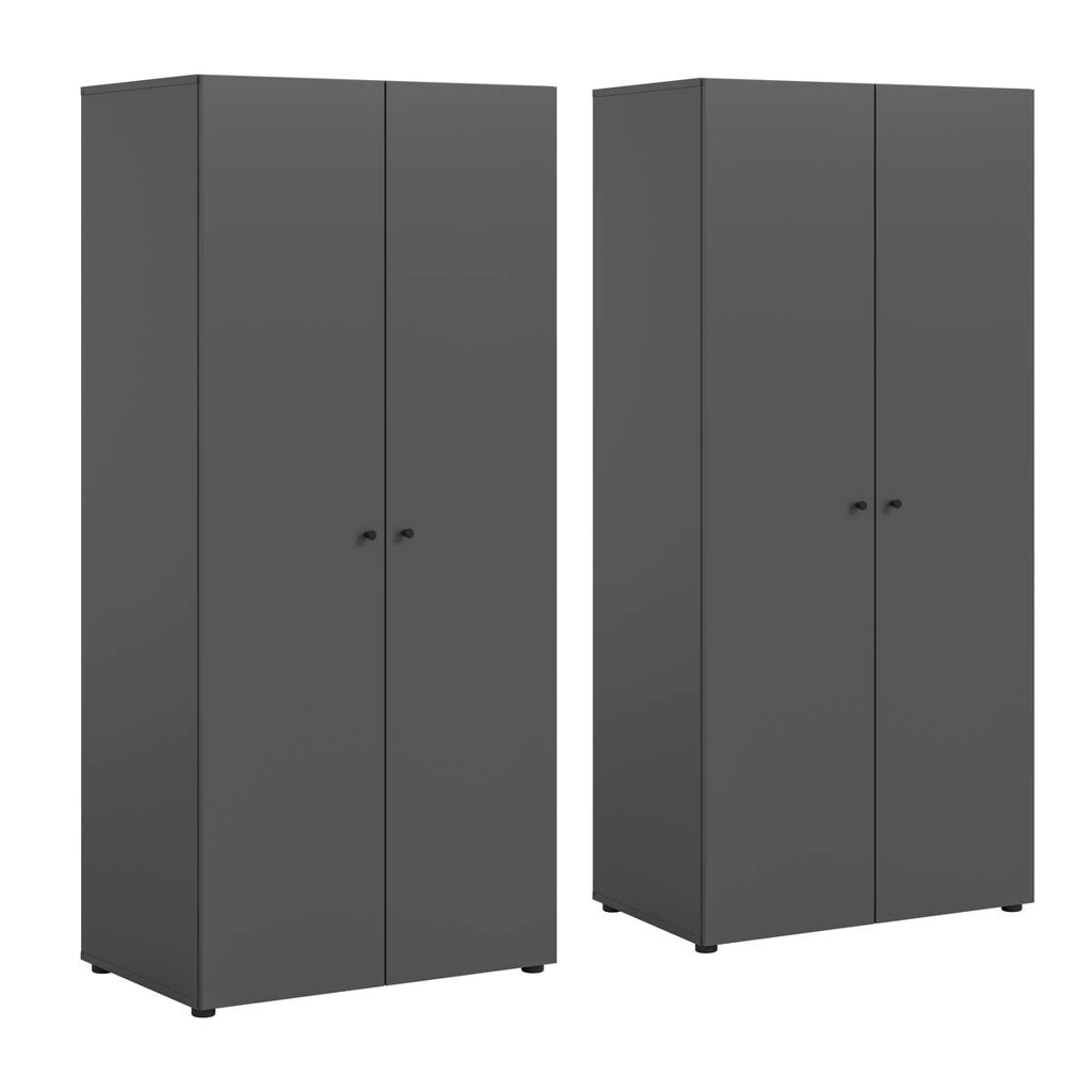 xonox.home Kleiderschrank DARWIN anthrazit B/H/T: ca. 160x176x51 cm
