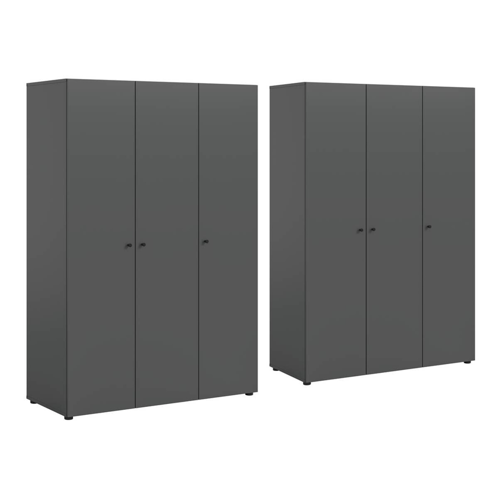 xonox.home Kleiderschrank DARWIN anthrazit B/H/T: ca. 240x176x51 cm