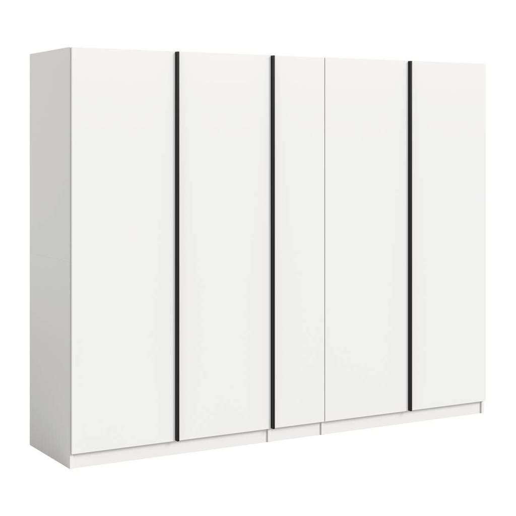 xonox.home Kleiderschrank OAKLAND weiß B/H/T: ca. 230x183x53 cm