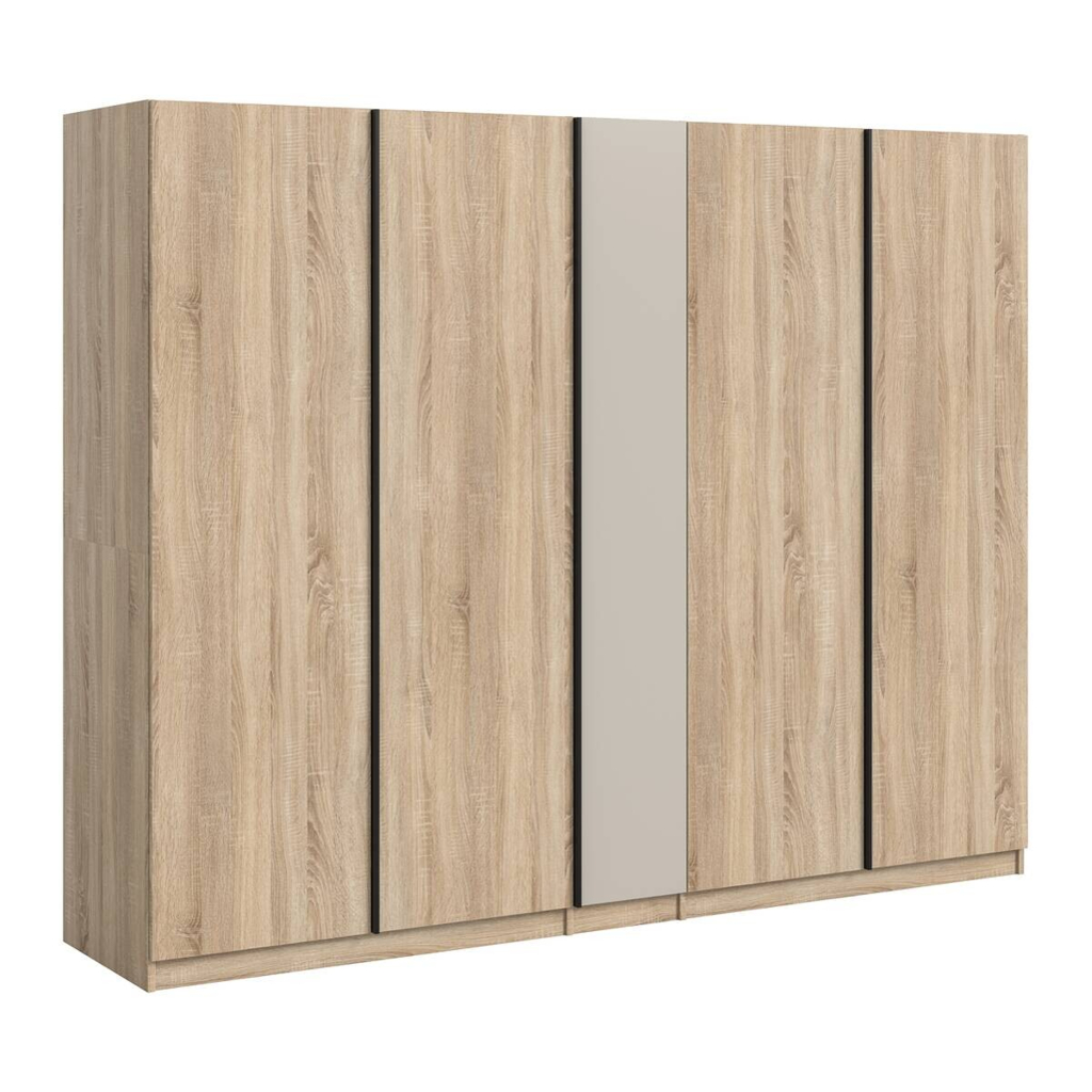 xonox.home Kleiderschrank OAKLAND Eiche Sonoma Nachbildung Cashmere B/H/T: ca. 230x183x53 cm