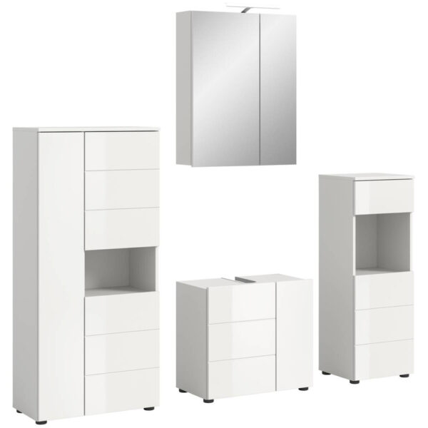 Badezimmer-Set VIRA
weiß weiß Hochglanz B/H/T: ca. 188x190x34 cm