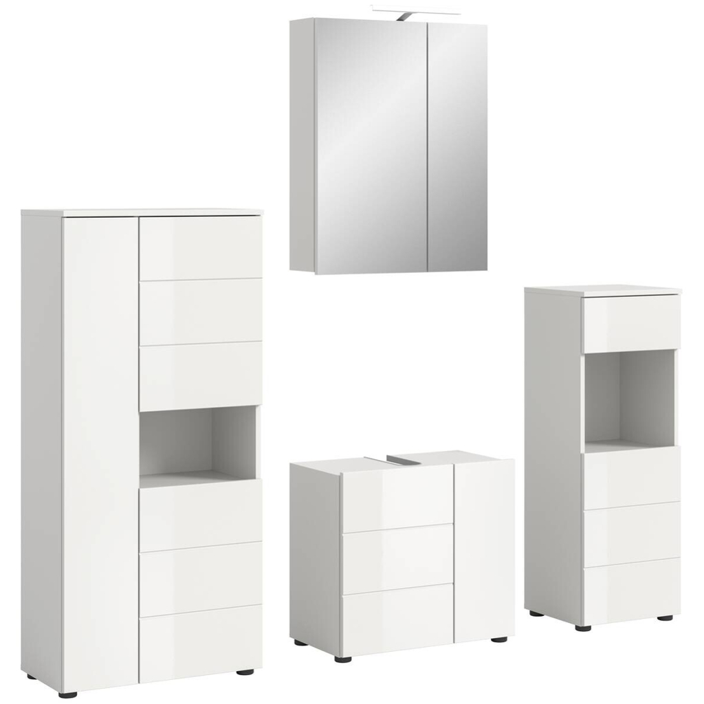 Badezimmer-Set VIRA
weiß weiß Hochglanz B/H/T: ca. 188x190x34 cm