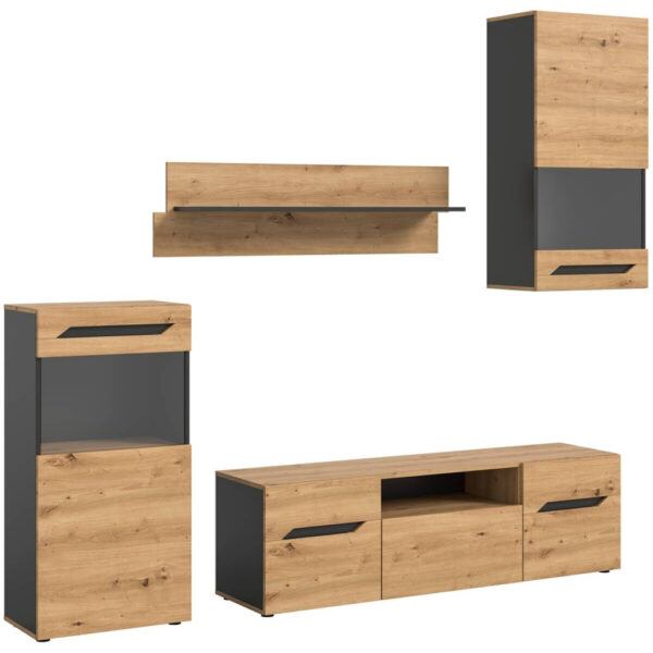 Wohnwand Caserta
basaltgrau Nachbildung Artisan Oak Nachbildung B/H/T: ca. 253x196x40 cm