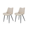 xonox.home Stuhl LOTTA, 2er Set creme Webstoff B/H/T: ca. 53x86x59 cm