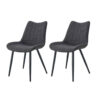 xonox.home Stuhl LOTTA, 2er Set anthrazit Webstoff B/H/T: ca. 53x86x59 cm