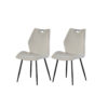 xonox.home Stuhl CHRISTIN, 2er Set creme Samt B/H/T: ca. 52x58x75 cm