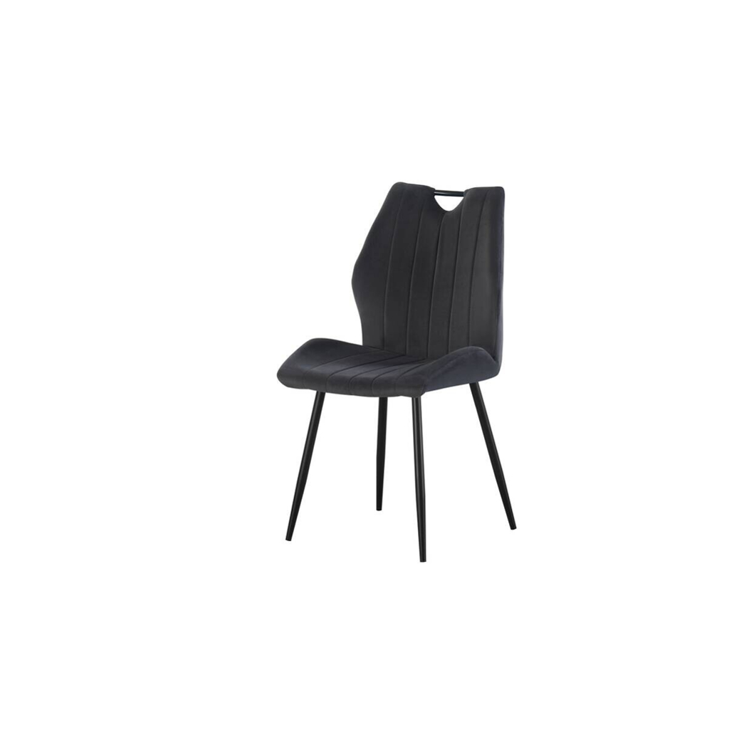 xonox.home Stuhl CHRISTIN, 2er Set anthrazit Samt B/H/T: ca. 52x75x58 cm