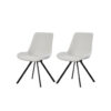 xonox.home Drehstuhl EMILIA, 2er Set creme Webstoff B/H/T: ca. 52x85x61 cm