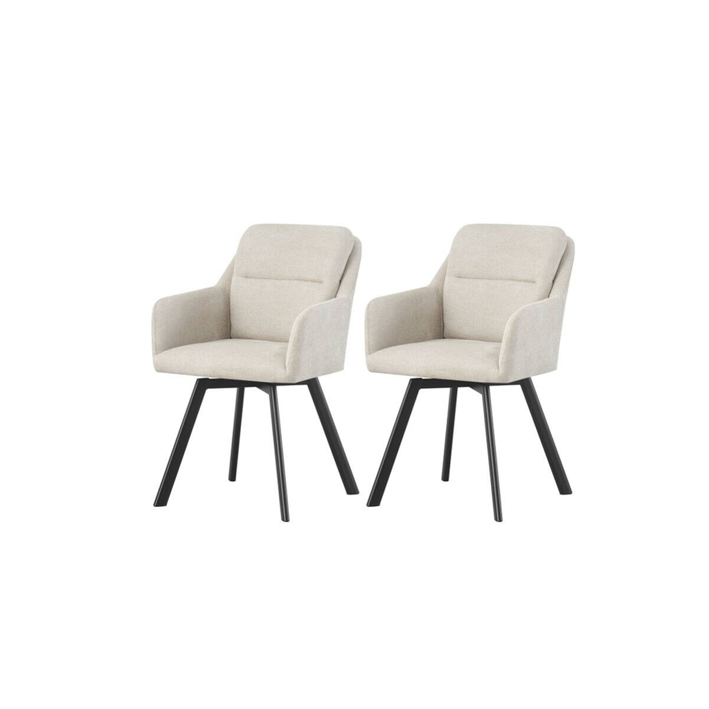 xonox.home Stuhl SOPHIE, 2er Set creme Stoff B/H/T: ca. 53x87x62 cm