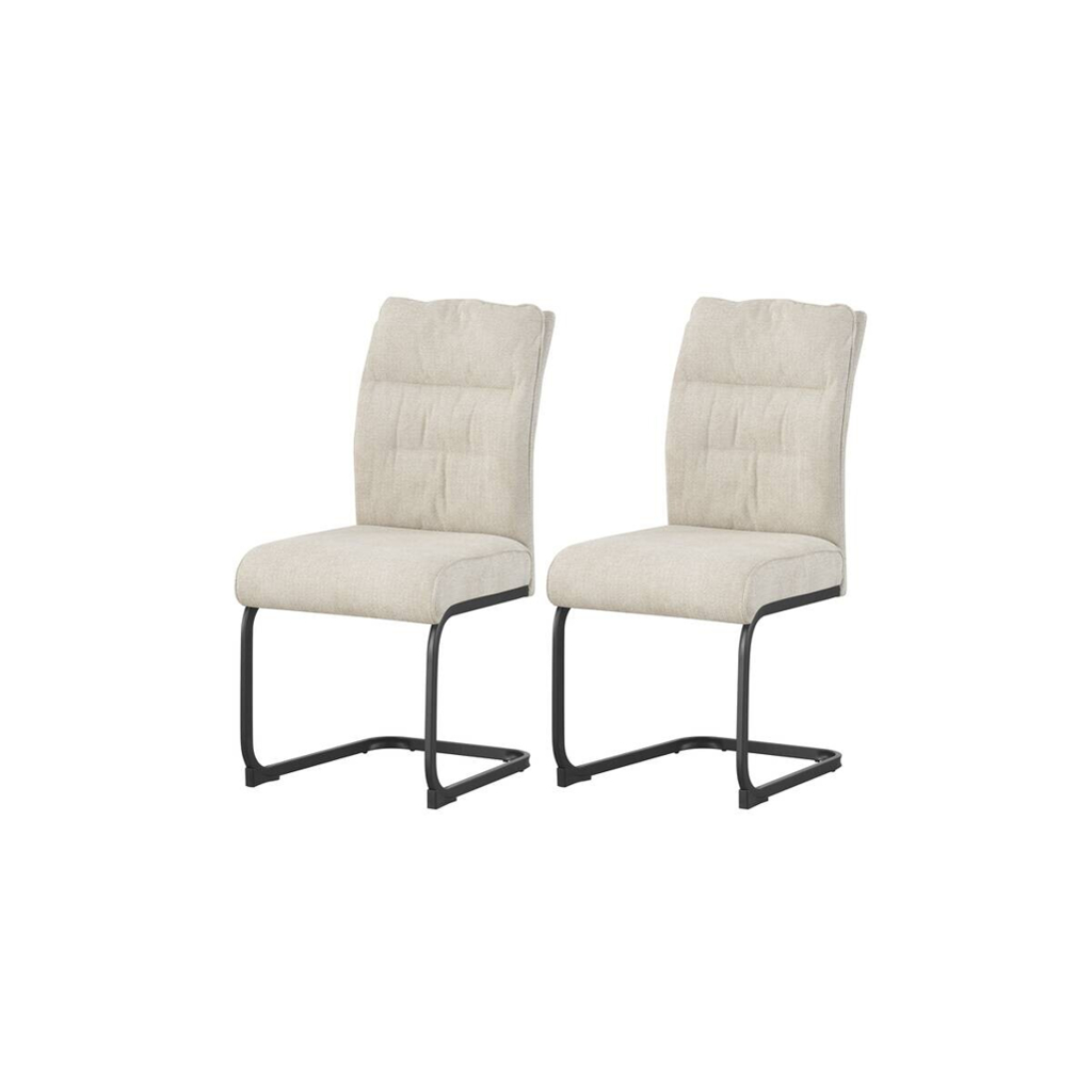xonox.home Schwingstuhl FRIEDA, 2er Set creme schwarz B/H/T: ca. 47x94x61 cm
