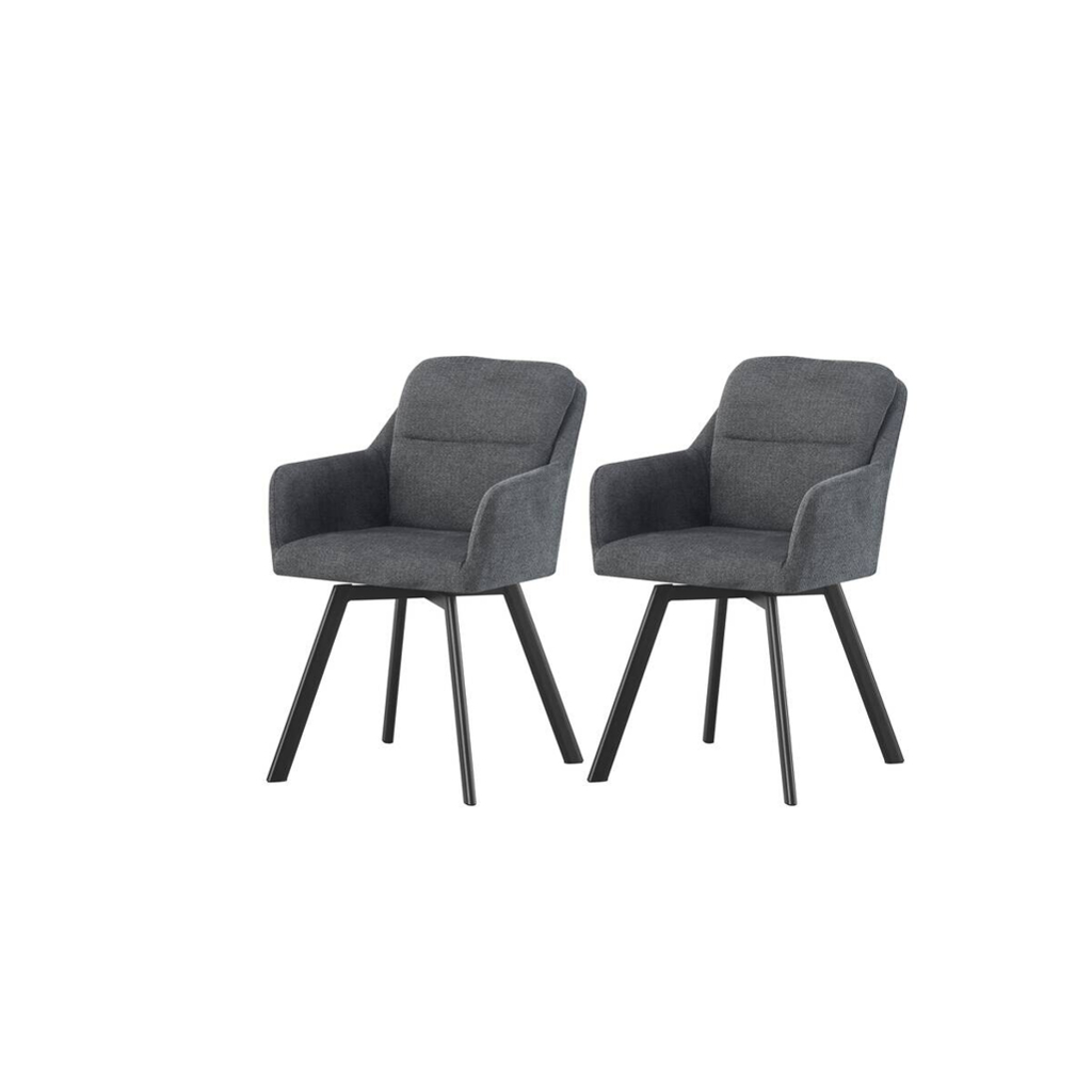 xonox.home Stuhl SOPHIE, 2er Set anthrazit Stoff B/H/T: ca. 53x87x62 cm