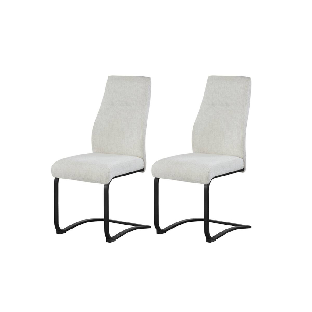 xonox.home Schwingstuhl TINA, 2er Set creme Webstoff B/H/T: ca. 43x98x59 cm