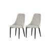 xonox.home Stuhl CLAUDIA, 2er Set creme Samt B/H/T: ca. 44x88x58 cm