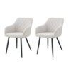 xonox.home Stuhl LEA, 2er Set creme Webstoff B/H/T: ca. 56x83x60 cm