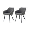 xonox.home Stuhl LEA, 2er Set anthrazit Webstoff B/H/T: ca. 56x83x60 cm