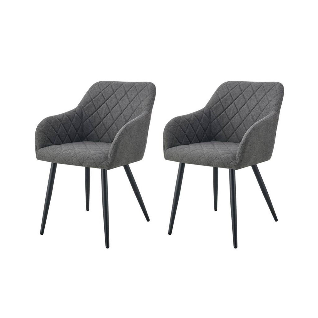 xonox.home Stuhl LEA, 2er Set anthrazit Webstoff B/H/T: ca. 56x83x60 cm