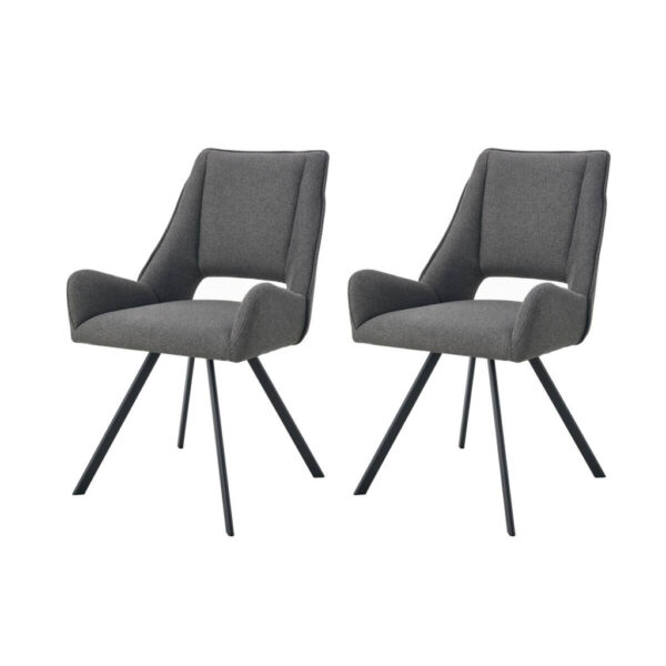 xonox.home Stuhl HELEN, 2er Set anthrazit Stoff B/H/T: ca. 56x91x63 cm