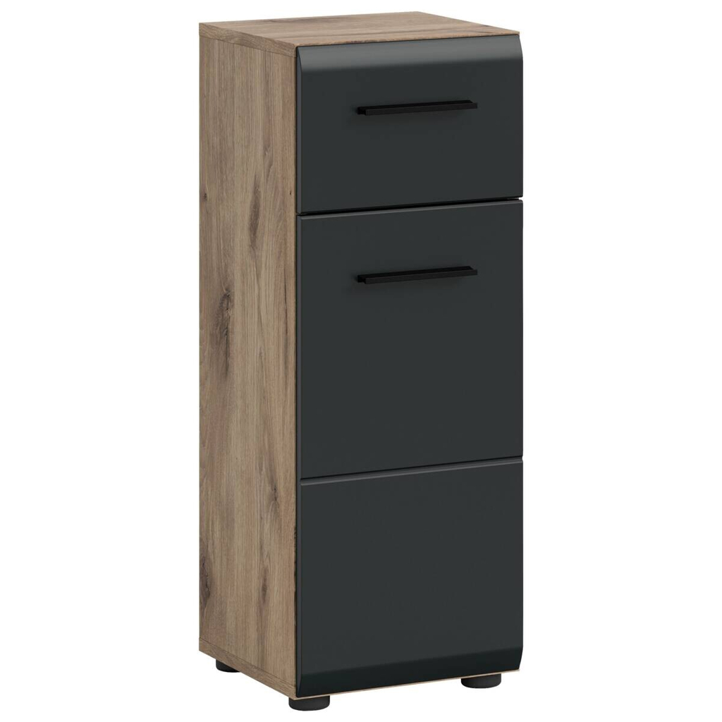 xonox.home Schrank Ice Nox Oak Nachbildung schwarz matt B/H/T: ca. 30x80x30 cm