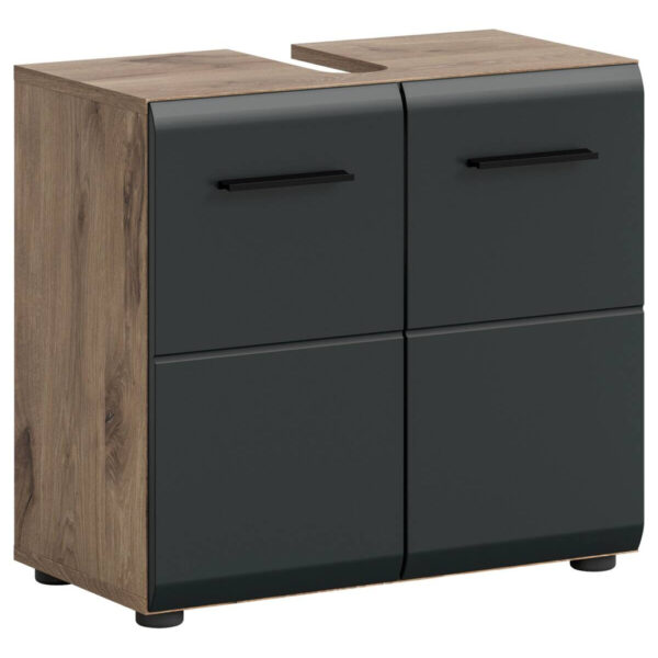 4066432041680 Waschbeckenunterschrank Ice
Nox Oak Nachbildung schwarz matt B/H/T: ca. 60x54x30 cm