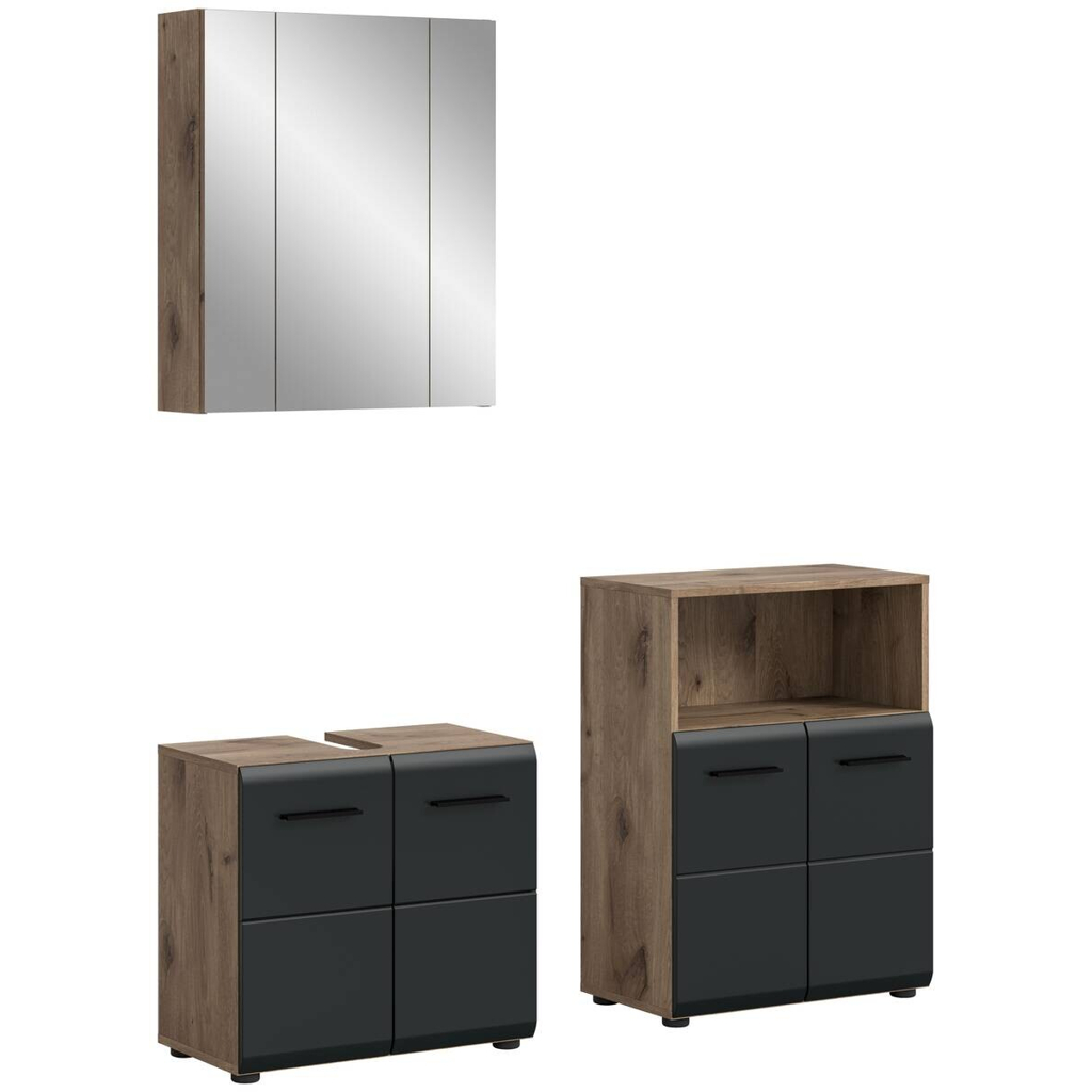 Badezimmer-Set Ice
Nox Oak Nachbildung schwarz matt B/H/T: ca. 135x185x30 cm