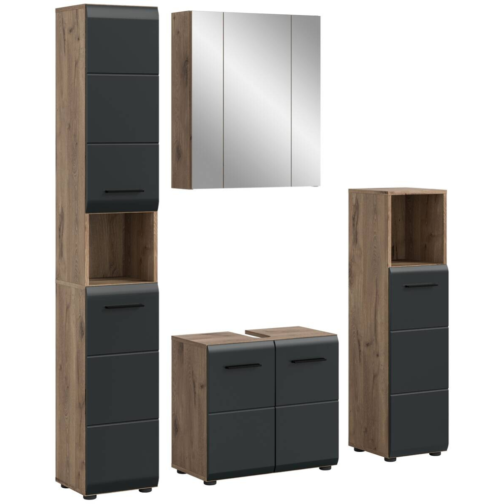 Badezimmer-Set Ice
Nox Oak Nachbildung schwarz matt B/H/T: ca. 150x185x30 cm