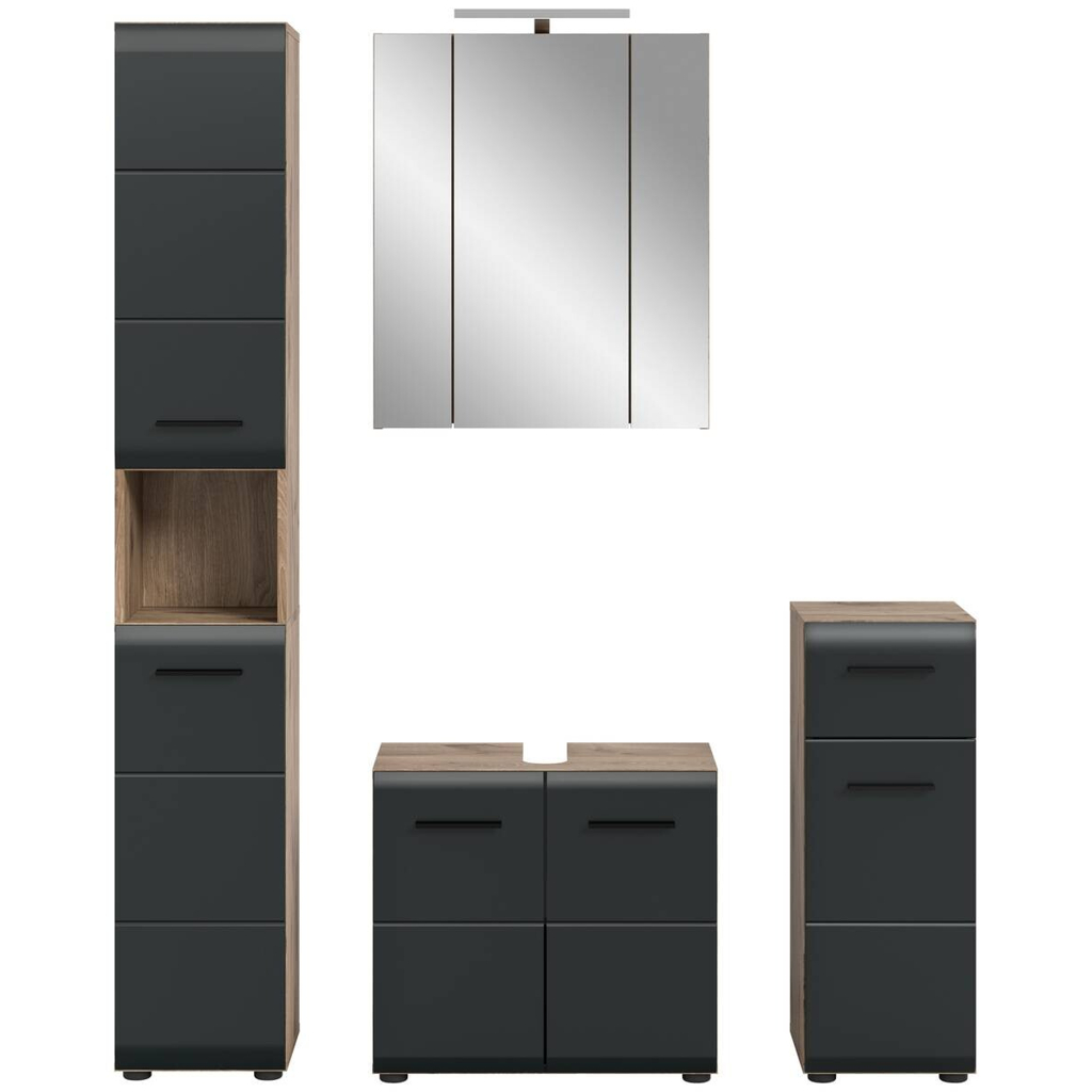 Badezimmer-Set Ice
Nox Oak Nachbildung schwarz matt B/H/T: ca. 150x185x46 cm