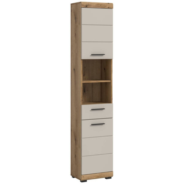 Badhochschrank Scout
Evoke Oak Nachbildung Kaschmirgrau Nachbildung B/H/T: ca. 37x191x31 cm