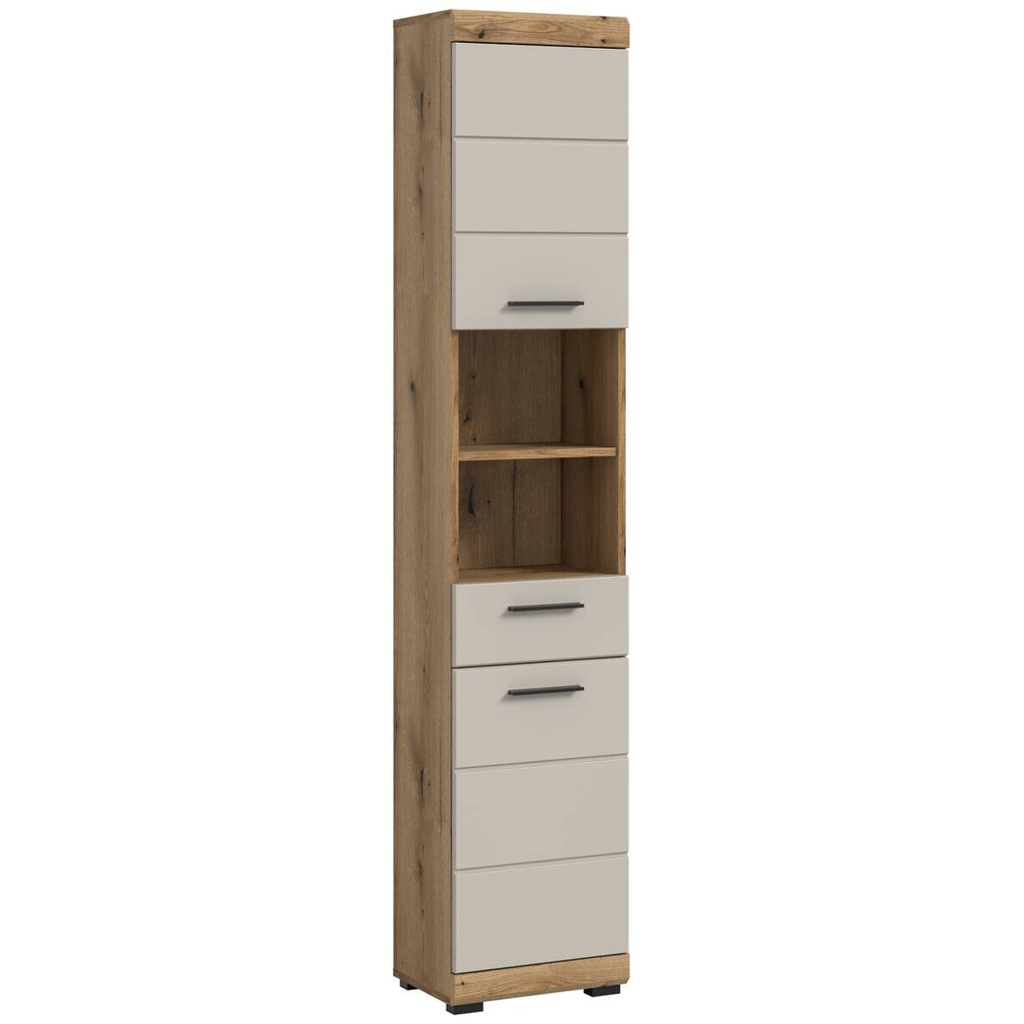 Badhochschrank Scout
Evoke Oak Nachbildung Kaschmirgrau Nachbildung B/H/T: ca. 37x191x31 cm