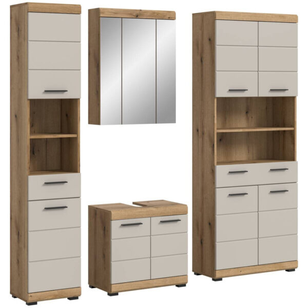 Badezimmer-Set Scout
Evoke Oak Nachbildung Kaschmirgrau Nachbildung B/H/T: ca. 201x191x34 cm